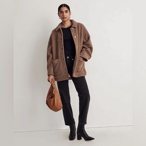 Madewell Teddy Faux Shearling Belrose shirt jacket XXS